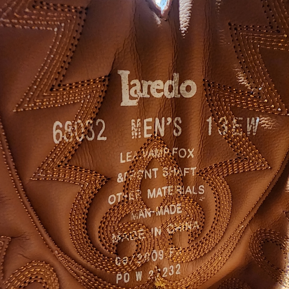 LAREDO OSTRICH Mens Size 13 EW Boots preowned worn once - Picture 5 of 7